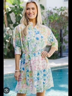 Floral Multicolor Women's Dress